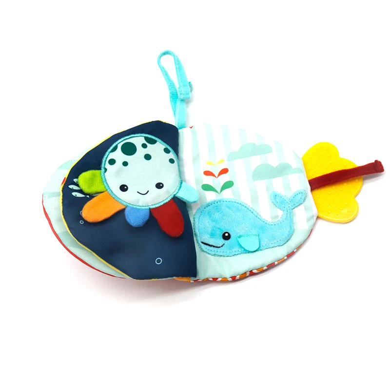 

Children's Enlightenment Early Education Puzzle Baby Cloth Book Doll Small Fish Cloth Book Washable Cartoon Finger Comfort Toys