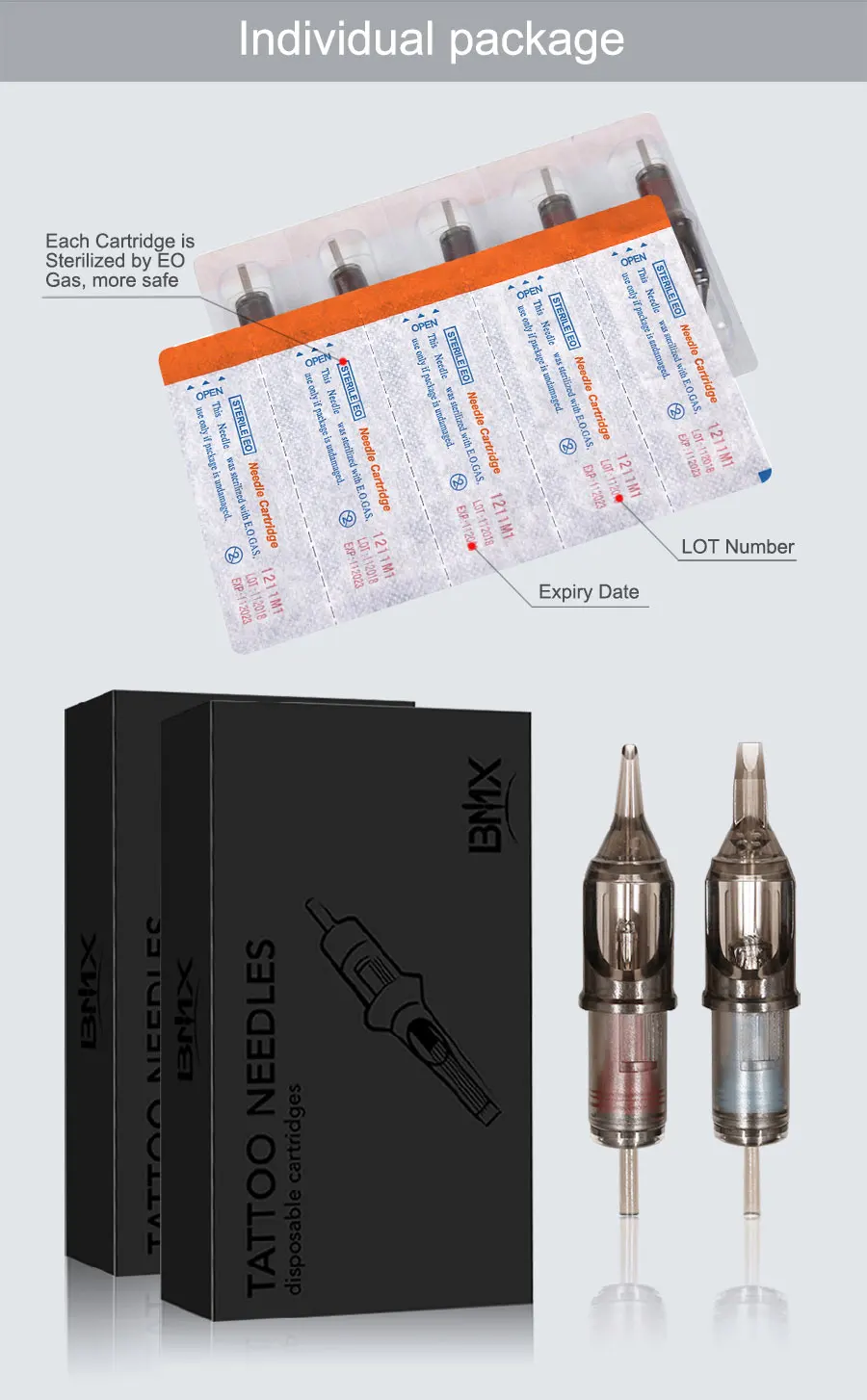 Biomaser иглы картриджа татуировки круглое затенение 3RS/5RS/9RS/11RS изогнутая Magnum игла для татуировки роторная машина боди-арт инструменты