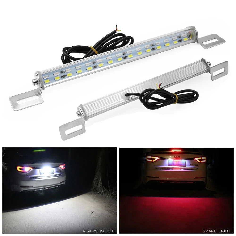 

Hotï¼30Leds 5730 SMD Car White/Red Rear Car LED License Plate Lights Brake Stop Lamp Tail Reverse Light Bar License Plate Lamp