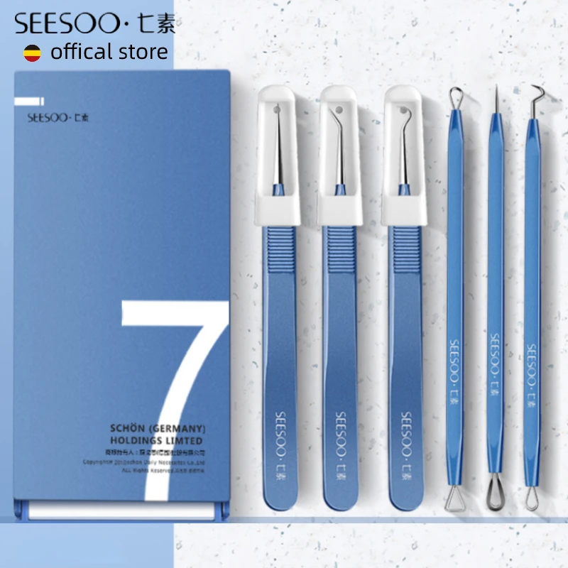 

Seesoo Acne Needle Set Blackhead Removal Pimple Comedone Extractor Needle Artifact Squeeze Skin Care Cleaner Acne Beauty Tools