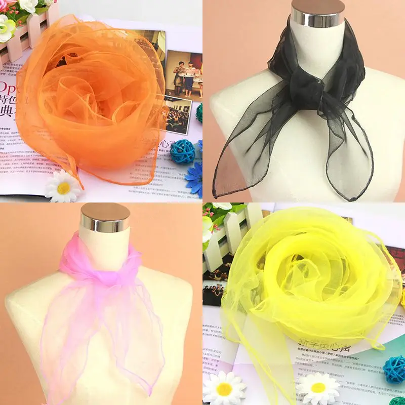 12 шт. шифоновые шарфы для женщин и девочек с квадратным жонглированием волшебные