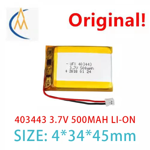 

Polymer lithium battery ufx403443 3.7V 500mah beauty instrument GPS locator water replenishment instrument toy LED test model wi