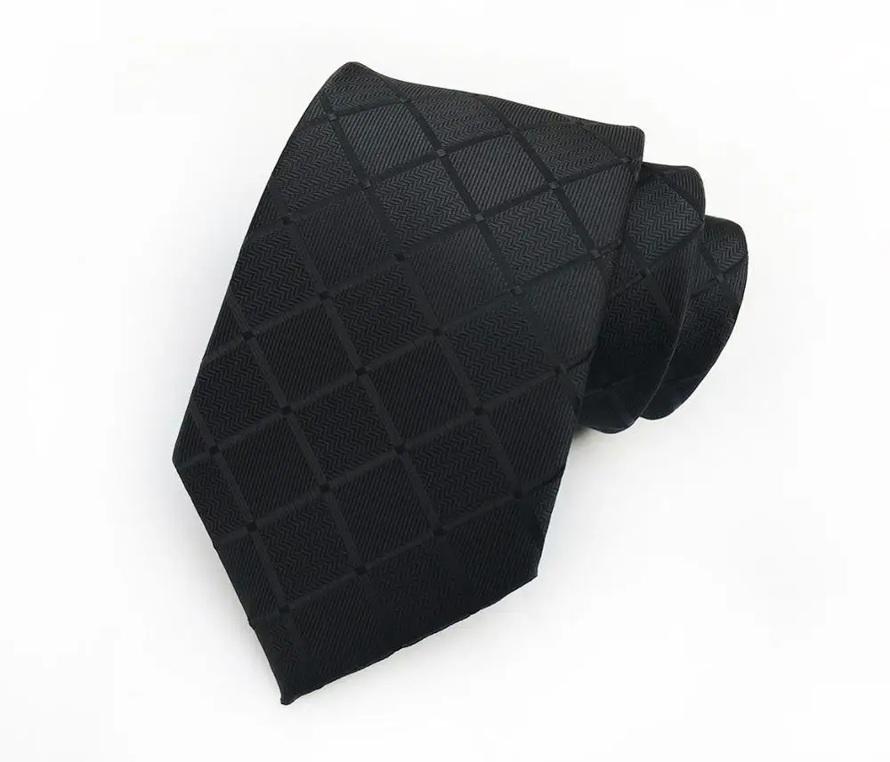 Новый дизайн 8 см мужские деловые галстуки черные костюмы рубашка галстук в