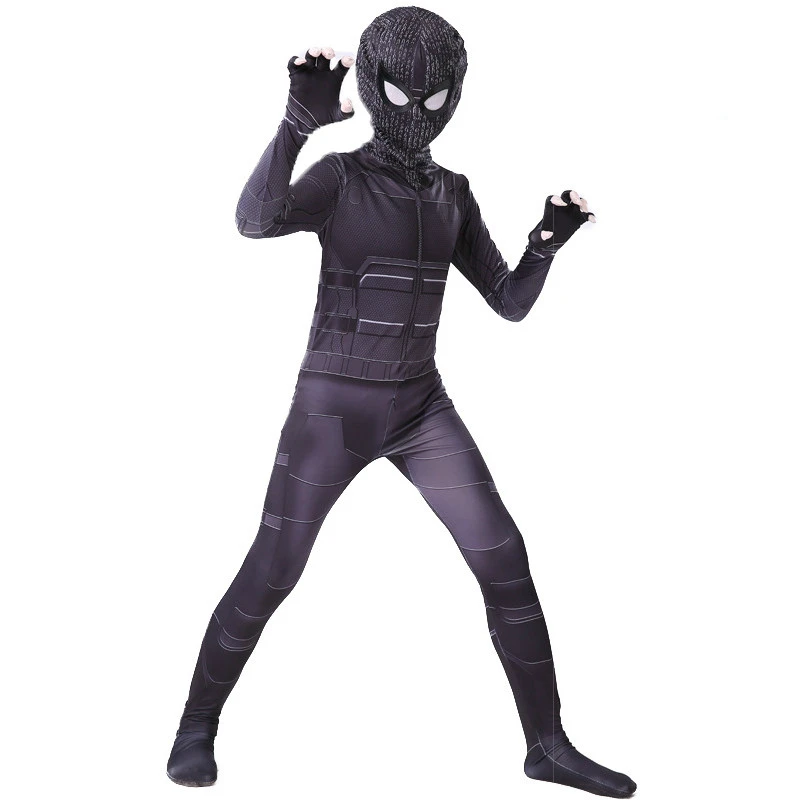 Костюм супергероя черный цвет искусственная кожа костюм для косплея Zentai