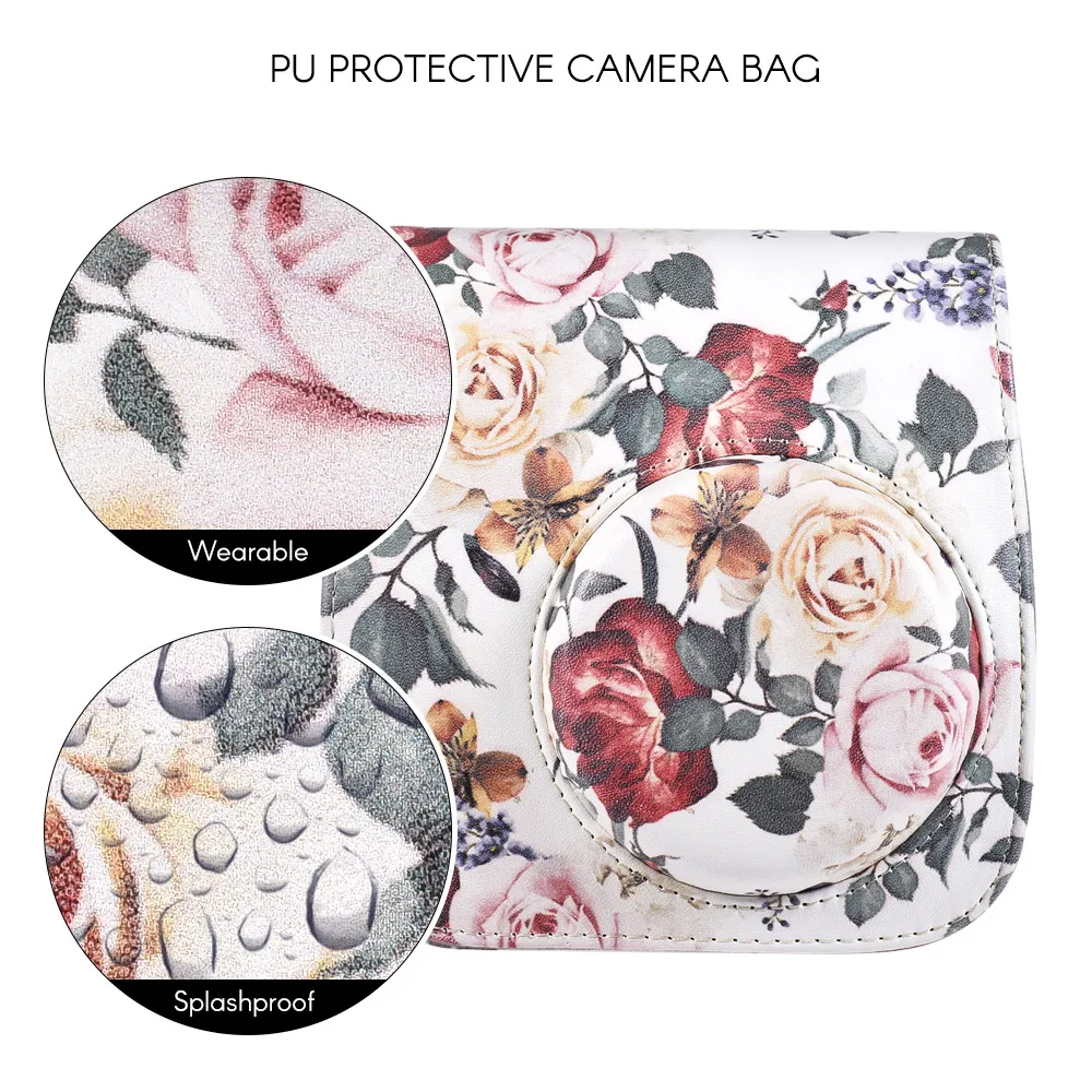 Набор аксессуаров 8 в 1 для Fujifilm Instax Mini 8/8 +/8s/9 Включает чехол/ремешок/Зеркало