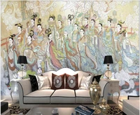 3d wallpaper custom photo mural chinese painting of ancient court ladies living room decoration wallpaper for walls in rolls