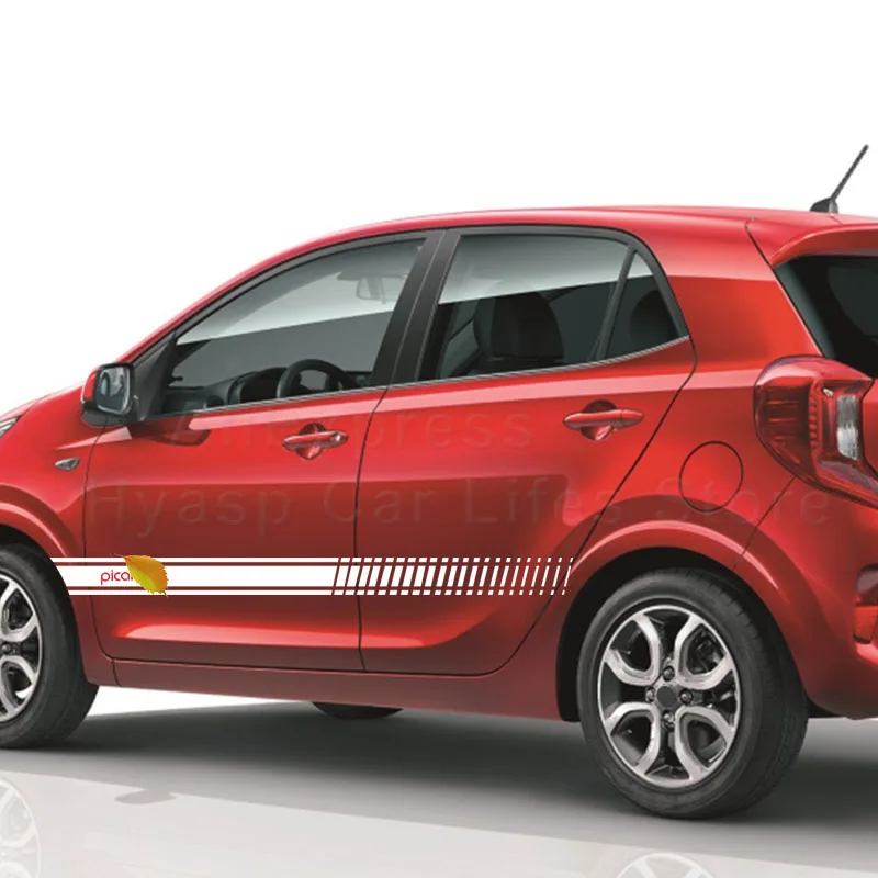 

Car Vinyl Film Stickers For kia picanto Car Racing Sports Long Stripe Sticker Automobile Decoration Accessories