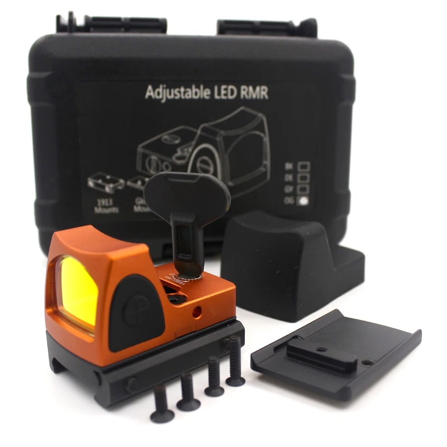 Тактический RMR Reflex Red Dot Sight 3,25 MOA прицел для охоты Glock Fit 20 мм Pictinny Rail Крепления спортивные Toll - Цвет: Orange