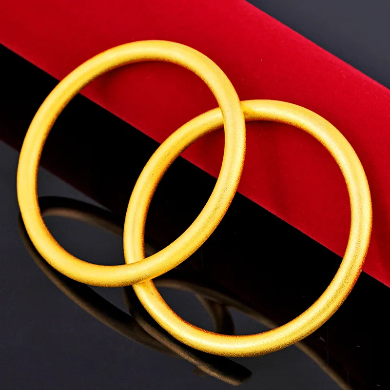 

Gold Bracelet Inheritance Ancient Method Bracelet Round Stick Bracelet Gold-Plated 999 Printing Female Wedding Jewelry Wedding