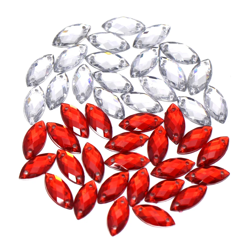 100 шт. Стразы смешанной формы с квадратным круглым конским глазом и кристаллами