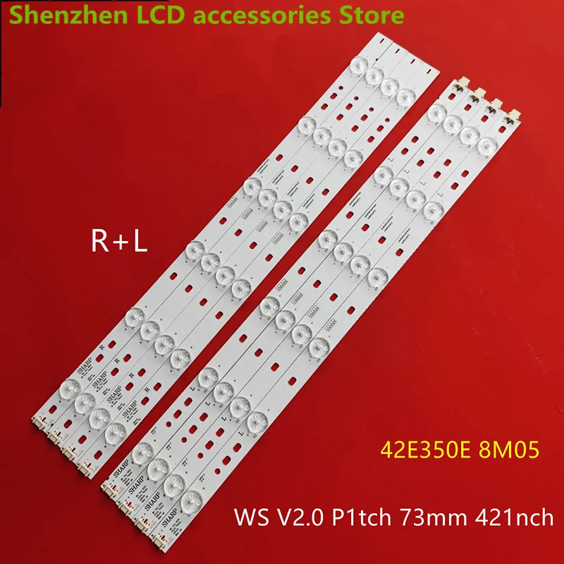 Для SKYWORTH 42E350E 8M0 5 светильник bar WS V2.0 P1tch 42-дюймовый ЖК-телевизор R + L = 730 мм 6 светодиодов 100% Новинка
