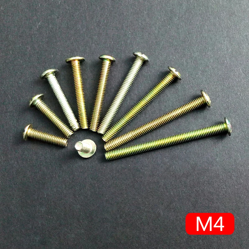 10 шт./лот M4 винты из цинкового сплава с ручкой крестообразные мебельные крепежные