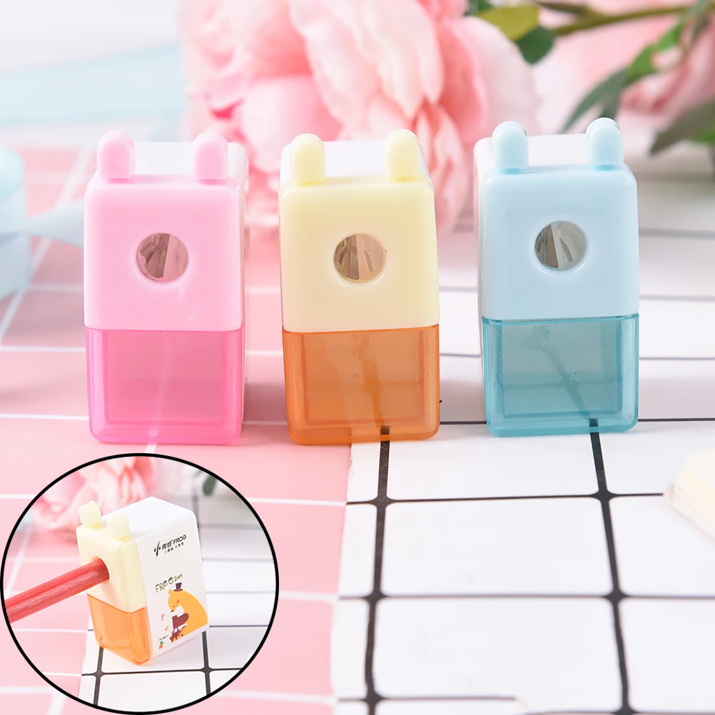 Мини Милая точилка для карандашей ярких цветов в форме животных резки