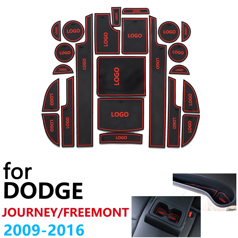Противоскользящие резиновые чашки подушки двери паз коврик для Dodge Journey JC Fiat Freemont SRT R/T 2009~ Аксессуары коврик для телефона