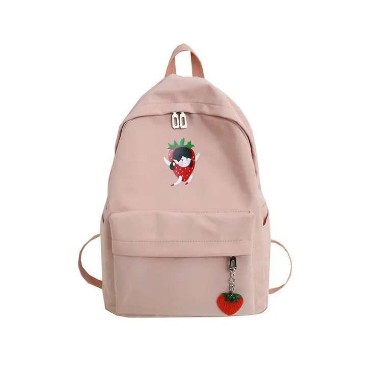 

College style small fresh and lovely cartoon printed backpacks versatile sweet and lovely girl student schoolbag