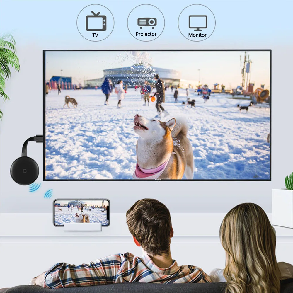 

G12 TV Stick for Chromecast 3 for Netflix YouTube WiFi Display HDMI Wireless Dongle Miracast airplay for Google Home Chrome