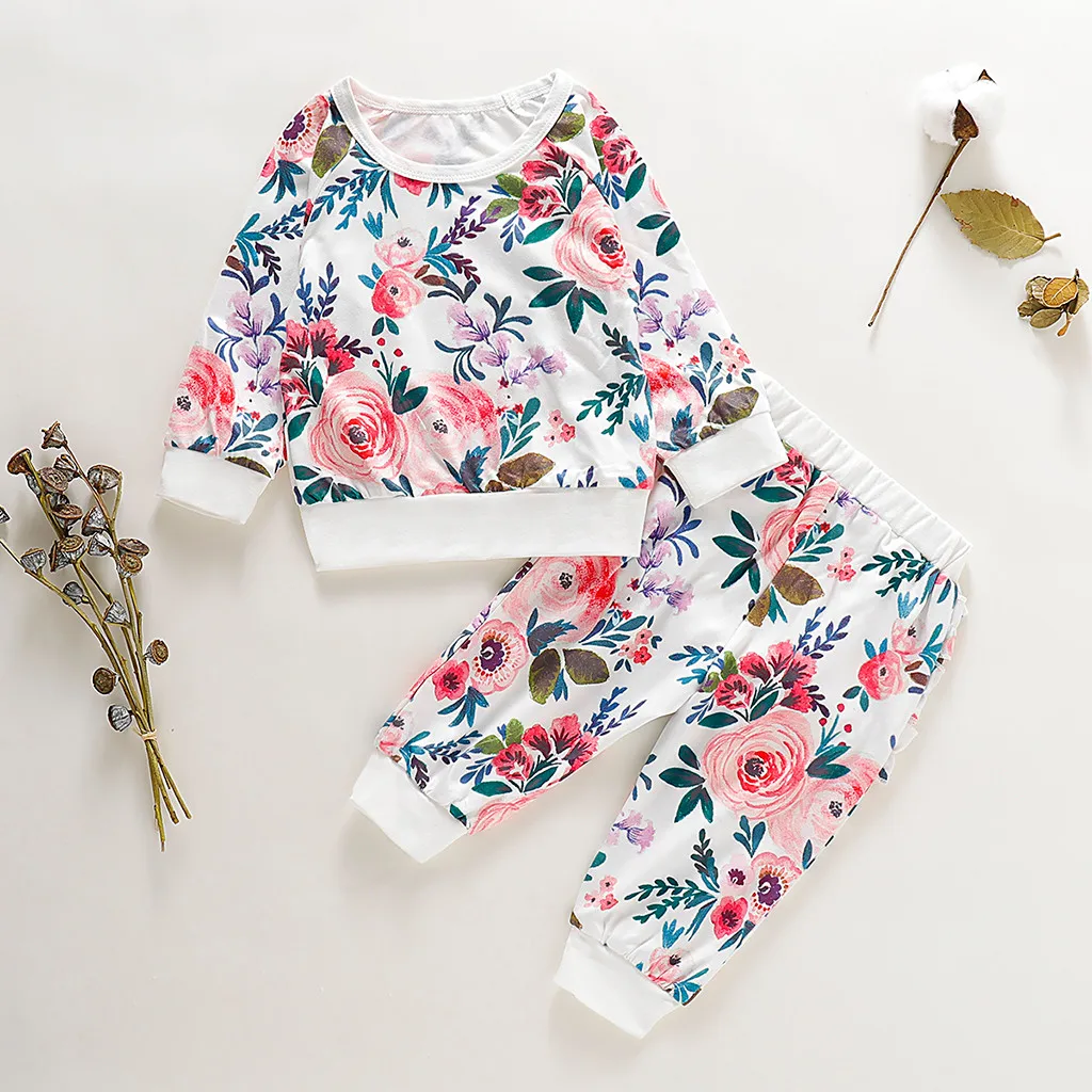 Детская Хлопковая футболка с длинными рукавами и рюшами для маленьких девочек