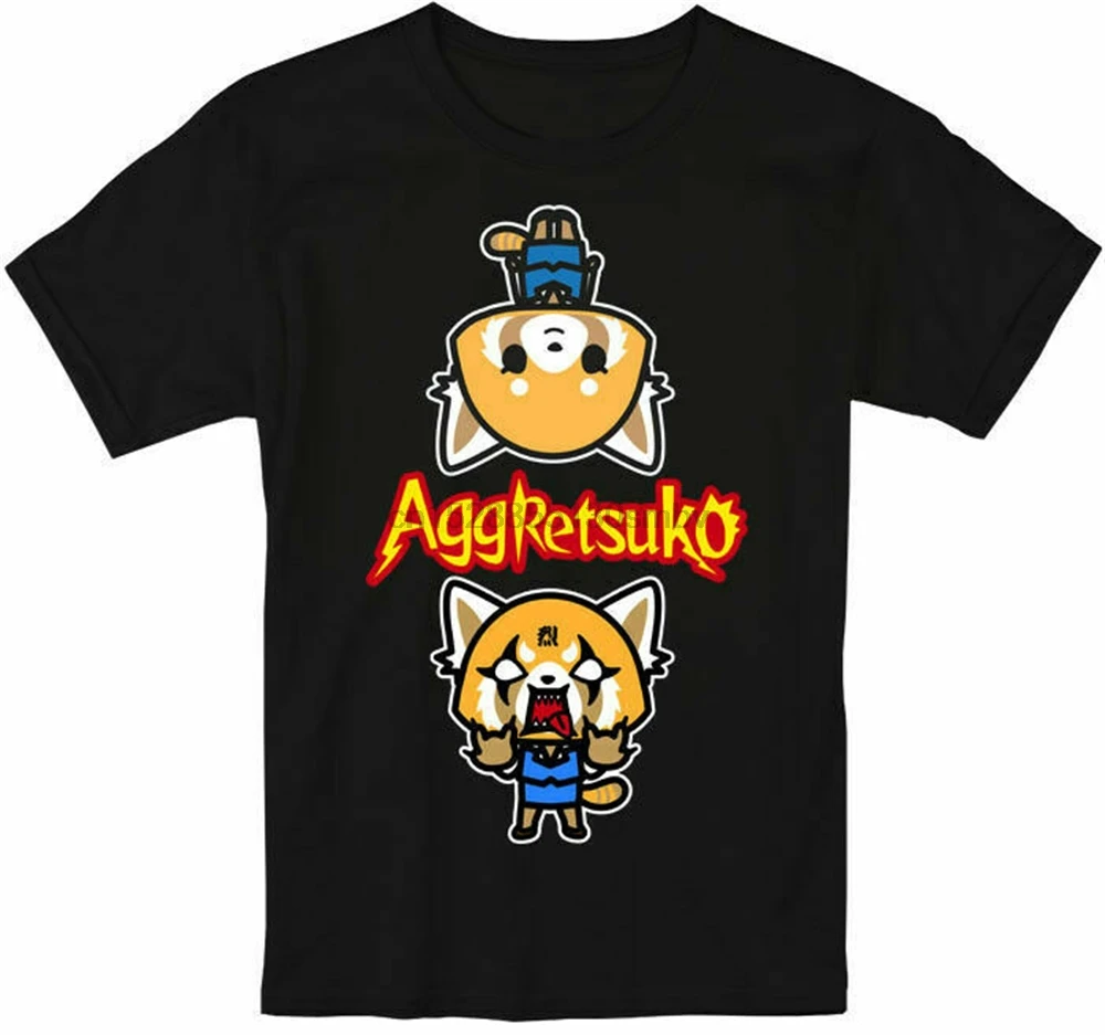 Новая мужская футболка Aggretsuko Sanrio аниме Netflix Fire Inside размер S-2Xl брендовая одежда |