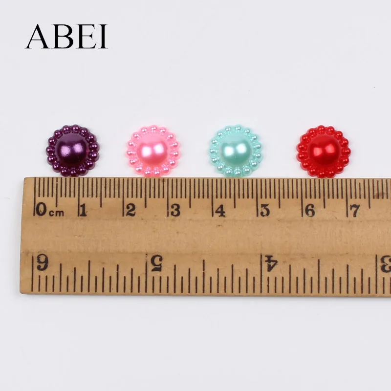 Полукруглые жемчужные бусины с плоской задней стороной 12 мм 100 шт.|Бусины для