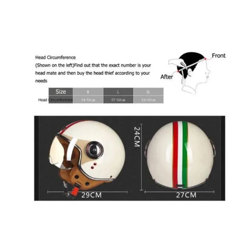 Men Women Motorcycle Helmet Chopper 3/4 Open Face Vintage Moto Casque Casco Capacete Scooter Motorbike | Автомобили и мотоциклы