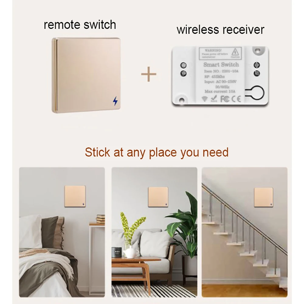 Беспроводной смарт переключатель 433 МГц 1/2/3 клавиши модуль радиоресивера 220 В