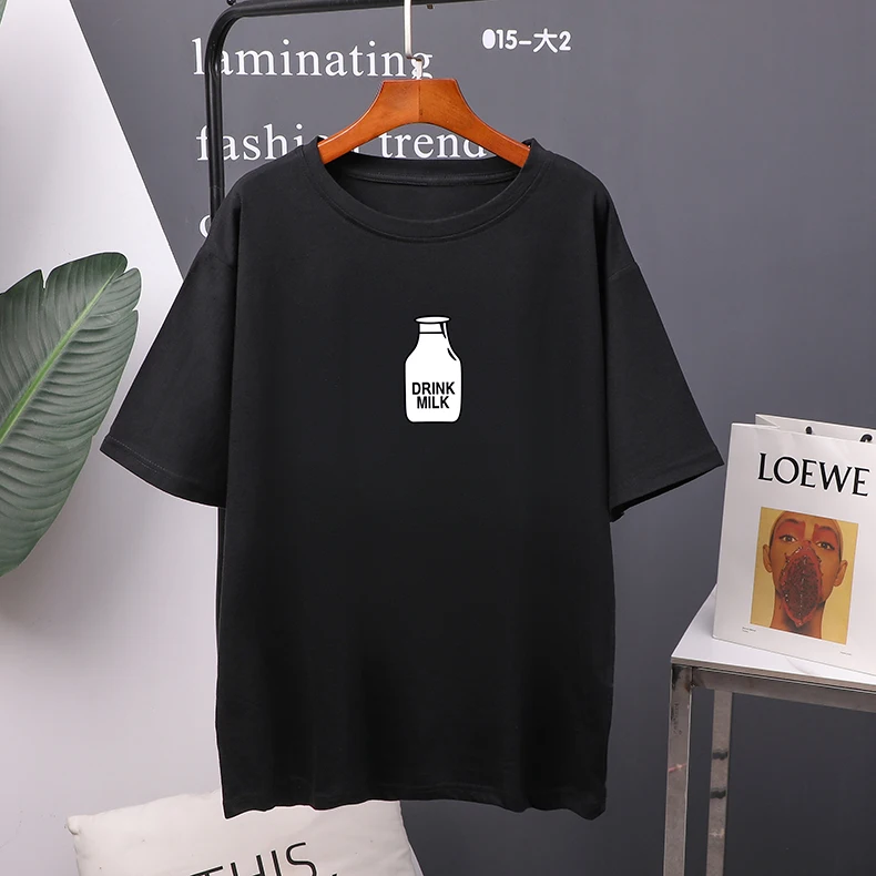 

Printed T Shirt Women 20201 New Harajuku Korean Oversized Cotton Summer Tees Ins Soft Female Tops women sexy tops