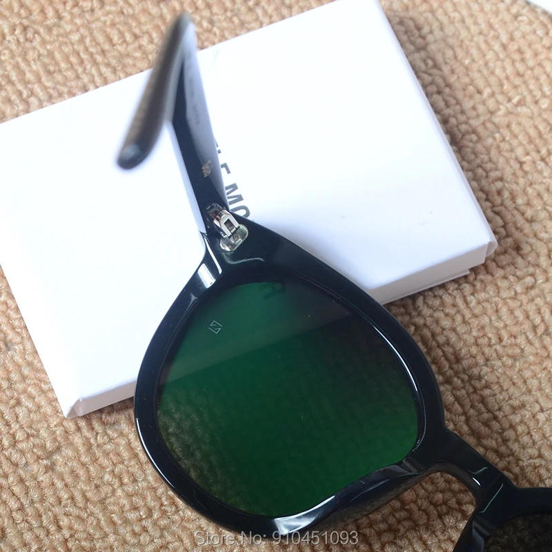 

Korean Luxury brand Star Popular Sunglasses Fashion Women Round Acetate Frame Sun glasses Men Gentle Sunglasses With Package