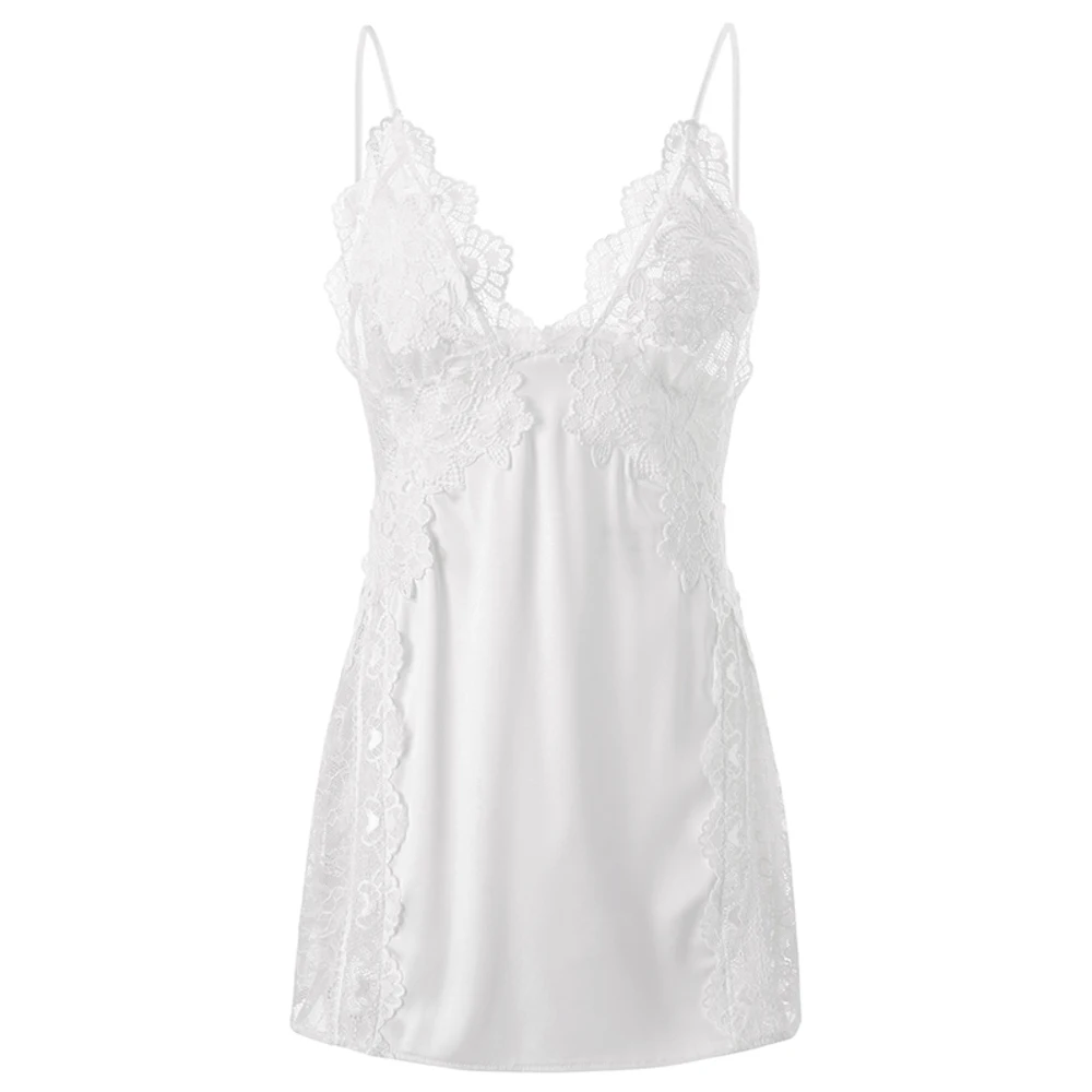 Соблазнительное кружевное Ночное платье домашняя одежда для сна женская ночная