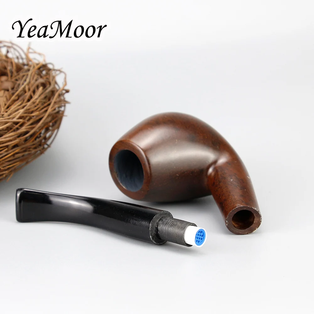 Новый Бент деревянная курительная трубка аксессуар 9 мм фильтр из черного дерева