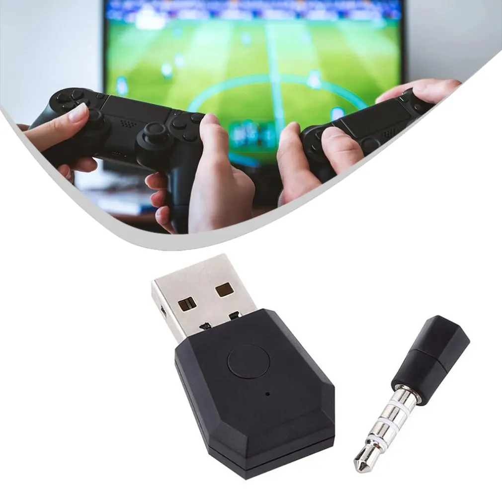 

Wireless Adapter For PS4 Gamepad Game Controller Console Headphone USB Dongle for Sony Black 4 controller