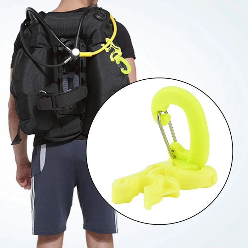 

Double Hose Holder with Clip Scuba Diving Hose Holder Clip Regulator Retainer Buckle Hook for Dive Snorkeling