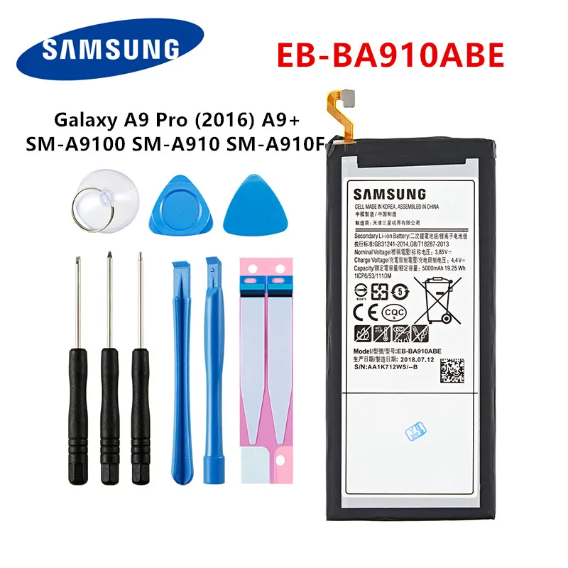 SAMSUNG оригинальная EB-BA910ABE 5000 мА/ч батарея для Samsung Galaxy A9 Pro (2016) + SM-A9100 SM-A910 SM-A910F SM-A910DS