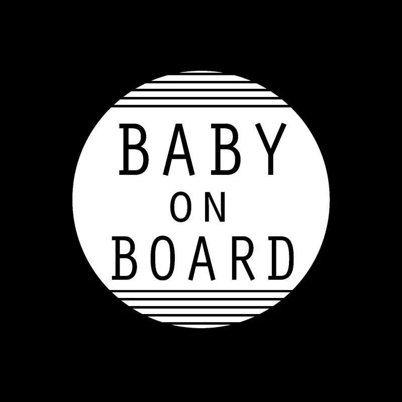 

Creative BABY ON BOARD Sticker Funny Vinyl Car Black/White Car Accessories ZWW-2113, 15cm * 15cm