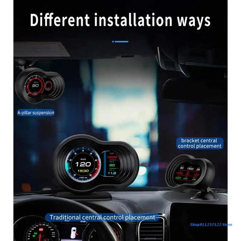 

P82B Автомобильный дисплей HUD-Head Up, Предупреждение о превышении скорости, проектор на лобовое стекло, автомобильный электронный спидометр, си...