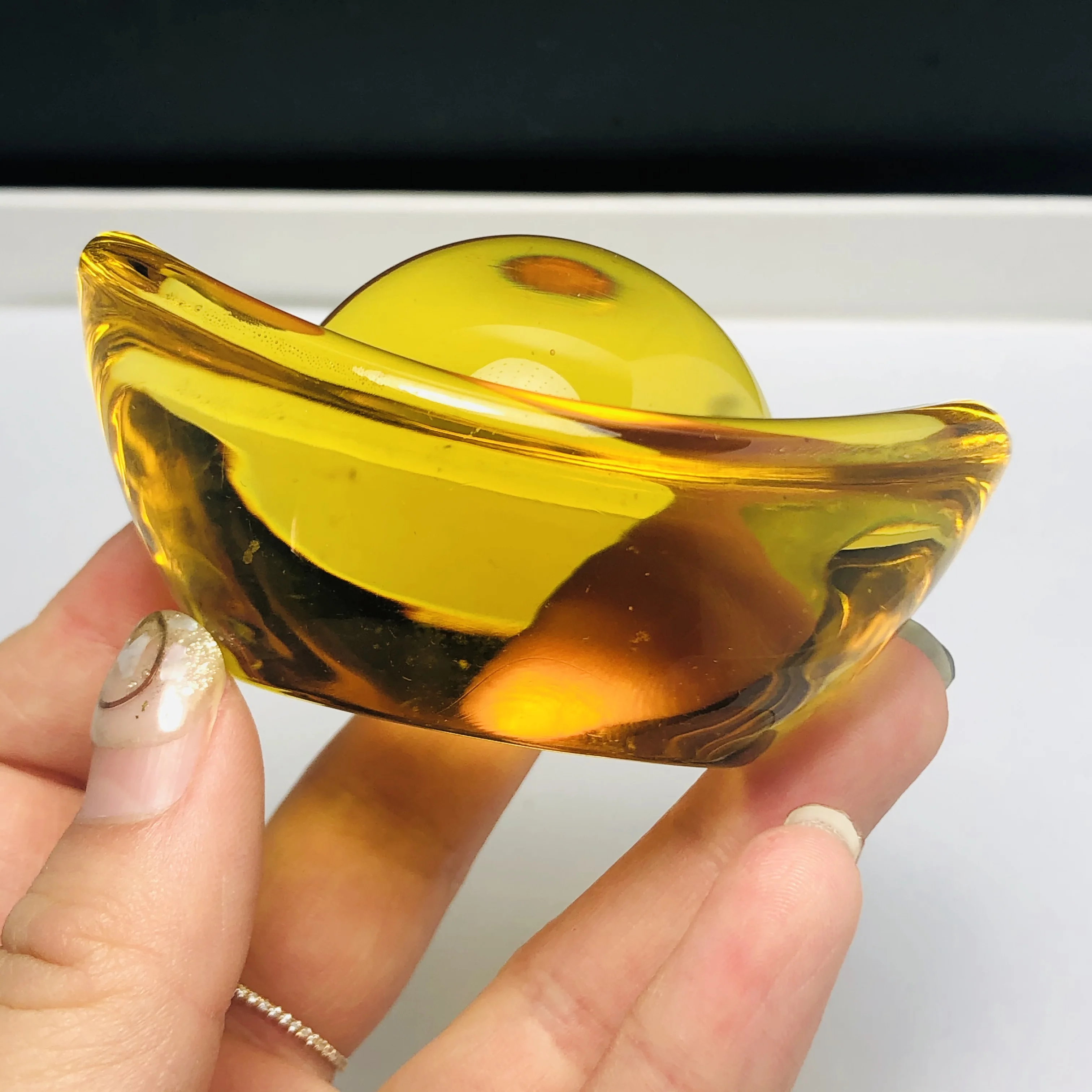 Натуральный золотой слиток в форме обуви ручной резной домашнее искусство