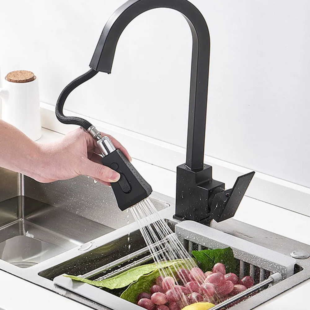 

1pc Stretch Adjustable Kitchen Basin Household (Black)
