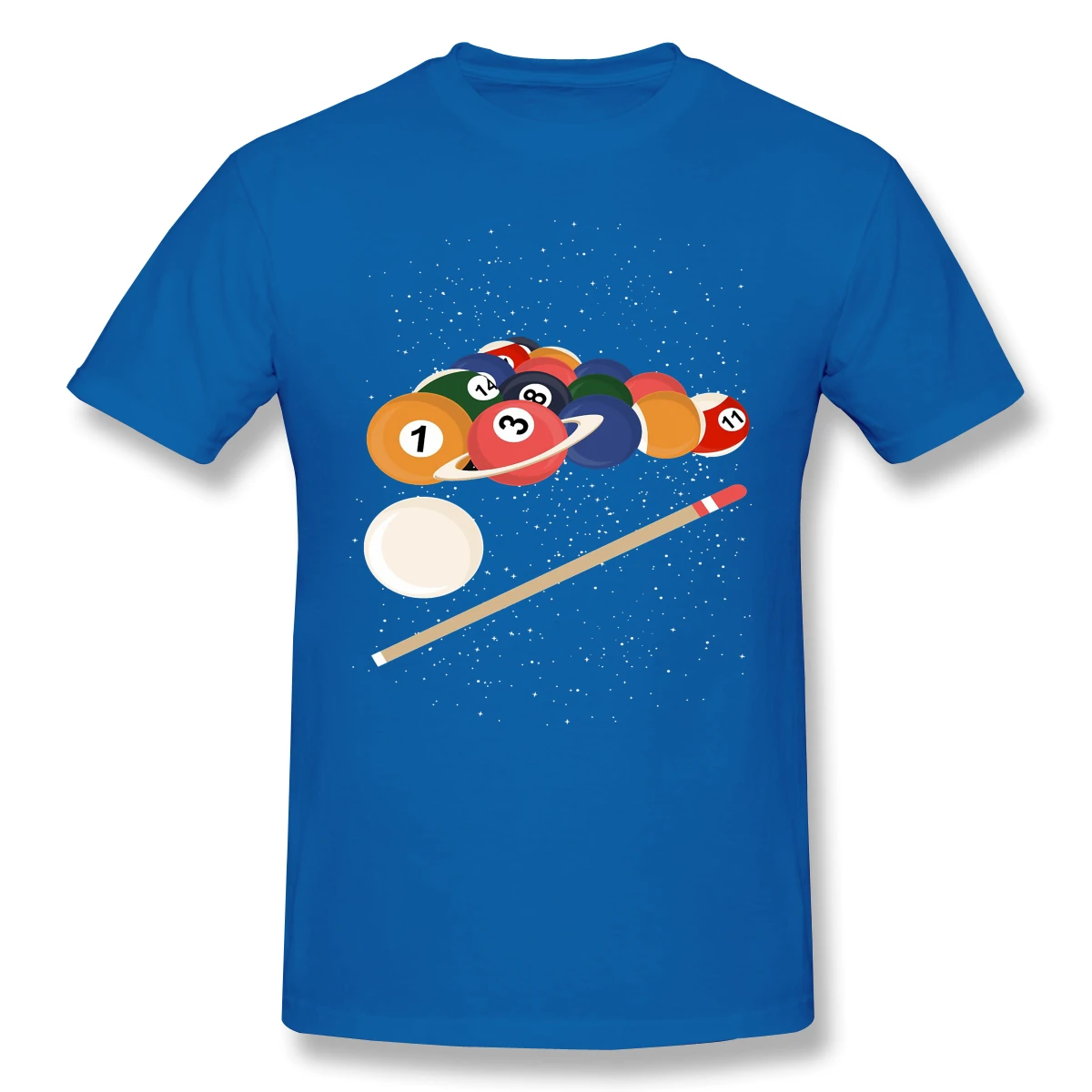 

Balls Print Cotton T-Shirt Billiard For Men Fashion Streetwear