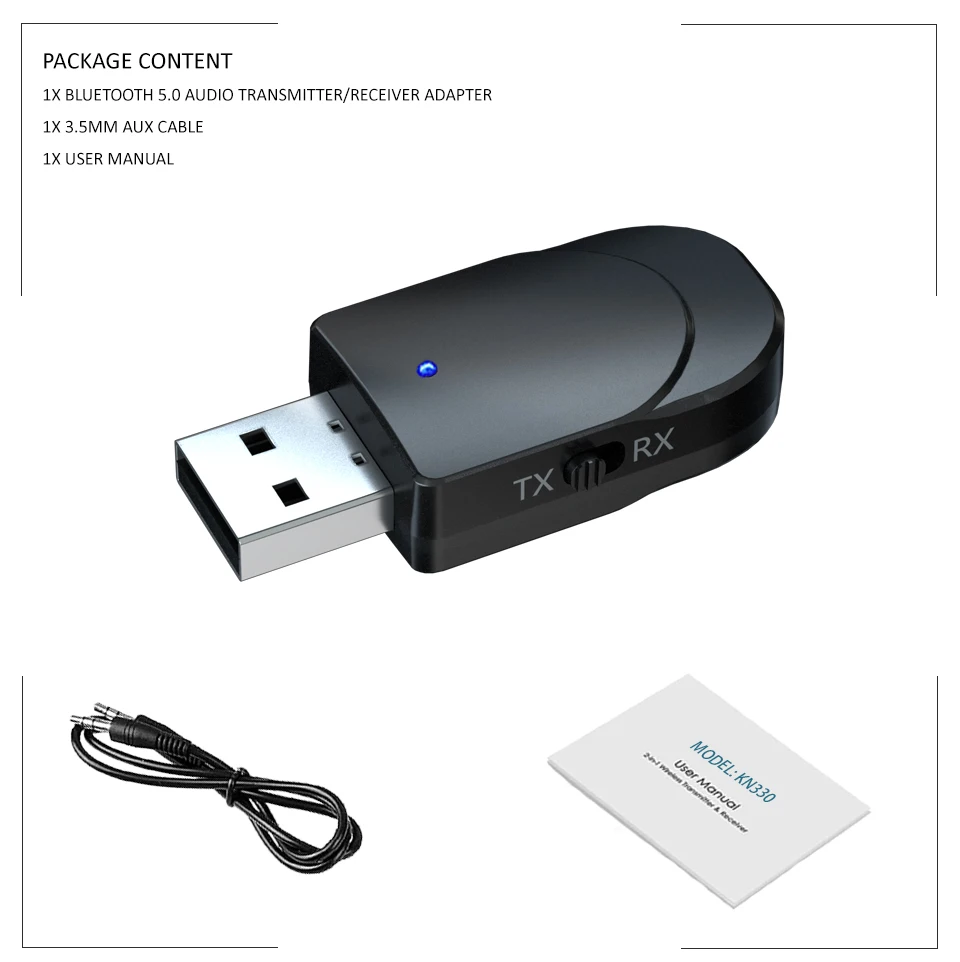 TebeUSB Bluetooth 5 0 аудио приемник передатчик 3 в 1 Беспроводной мм Aux стерео адаптер для