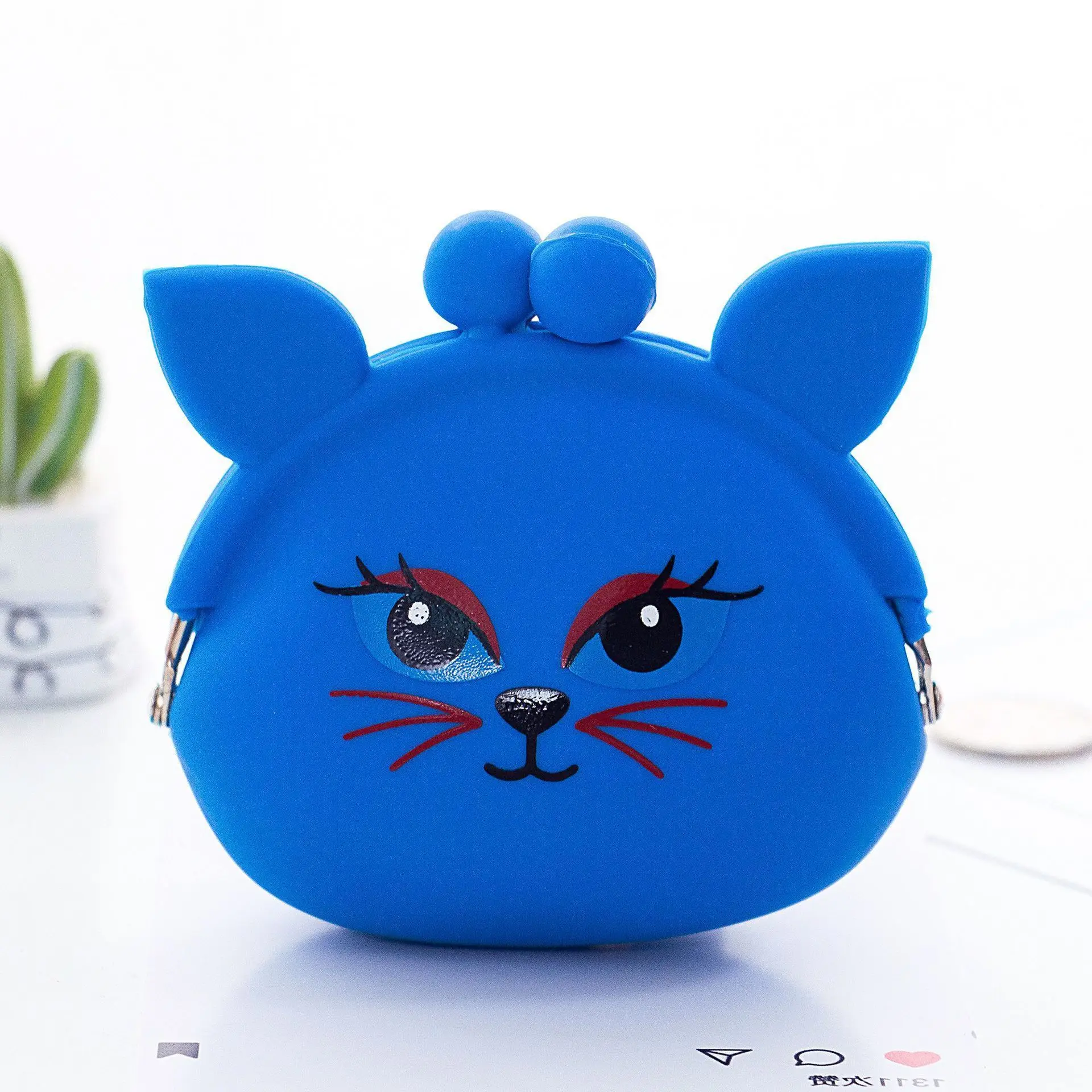 Силиконовый Желейный кошелек для детей с милым мультяшным котом из силикагеля