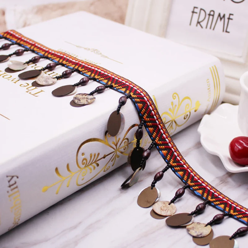 1 ярд Полиэстеровая плетеная кружевная лента швейная отделка бахрома кисточка