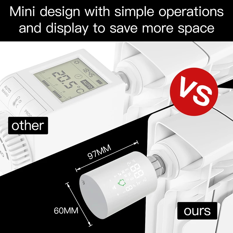 Tuya Smart ZigBee Radiator Actuator TRV Programmable Thermostatic Valve Temperature Controller For Alexa Google Home | Безопасность и