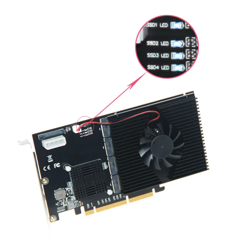 Добавить на карты адаптер M.2 Raid контроллер/Ssd/карта Pci E/Pcie Ssd радиатор охлаждения