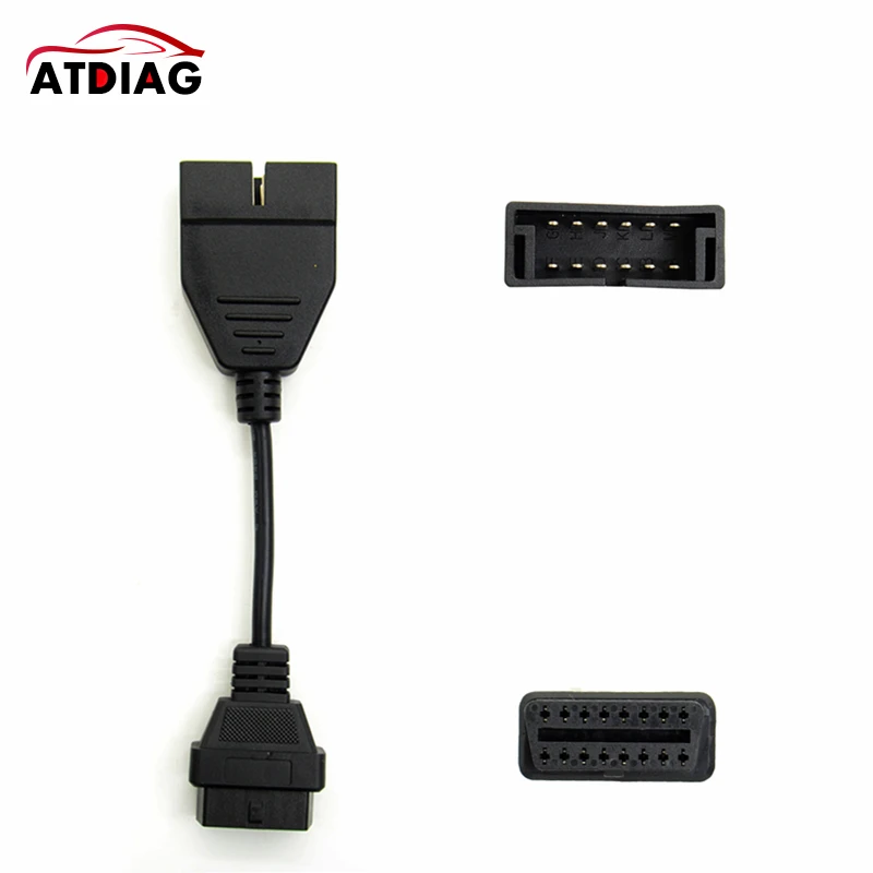 

Новейший кабель OBD2, 12-контактный разъем OBD 2, адаптер, автоматический диагностический инструмент, 12-контактный на 16-контактный автомобильный кабель