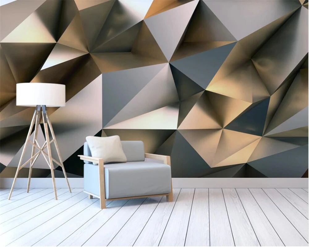 

beibehang Customized modern three-dimensional polygon color industrial wind background wallpaper papel de parede papier peint