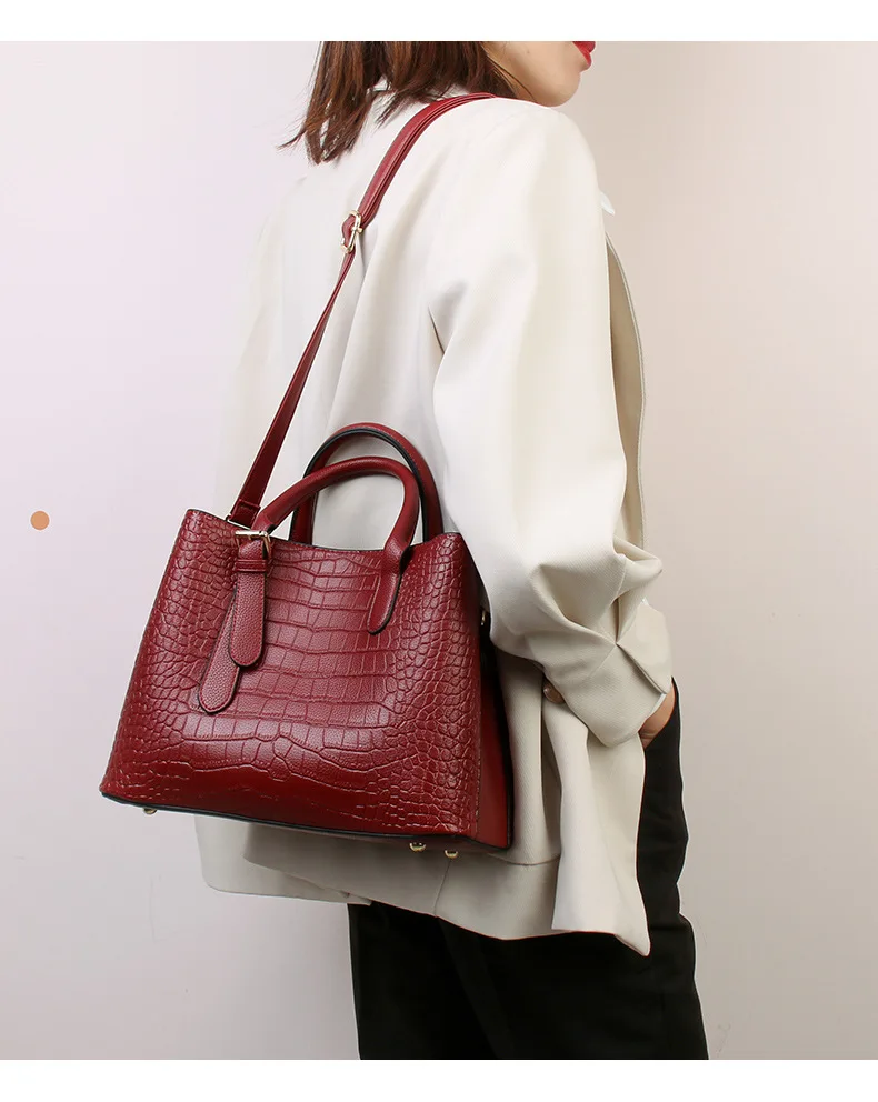 WESTAL Croco дизайнерские женские сумки модные для женщин на плечо большие Сумки из