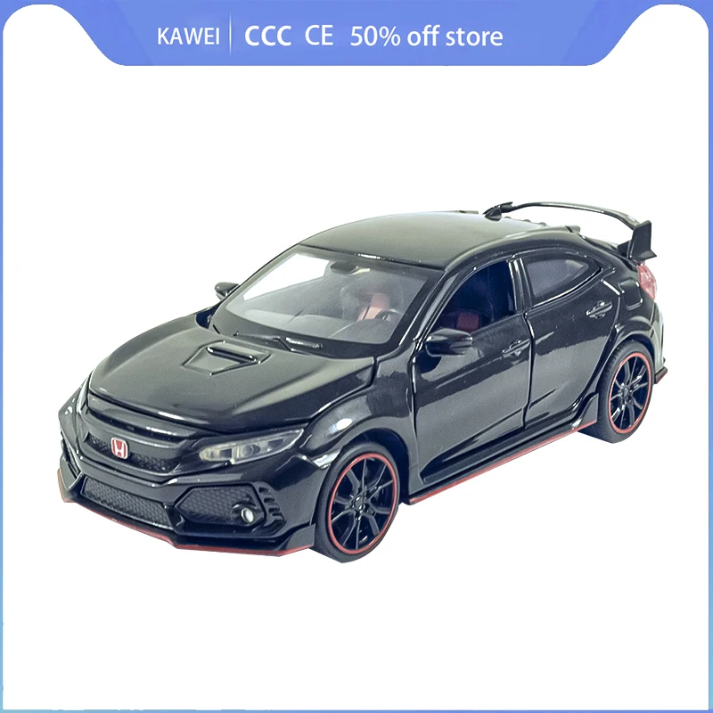 

1:32 Honda Civic Alloy Die-casting Car Model Original Simulation With Sound And Light Toys For Children Boy Collection Gifts