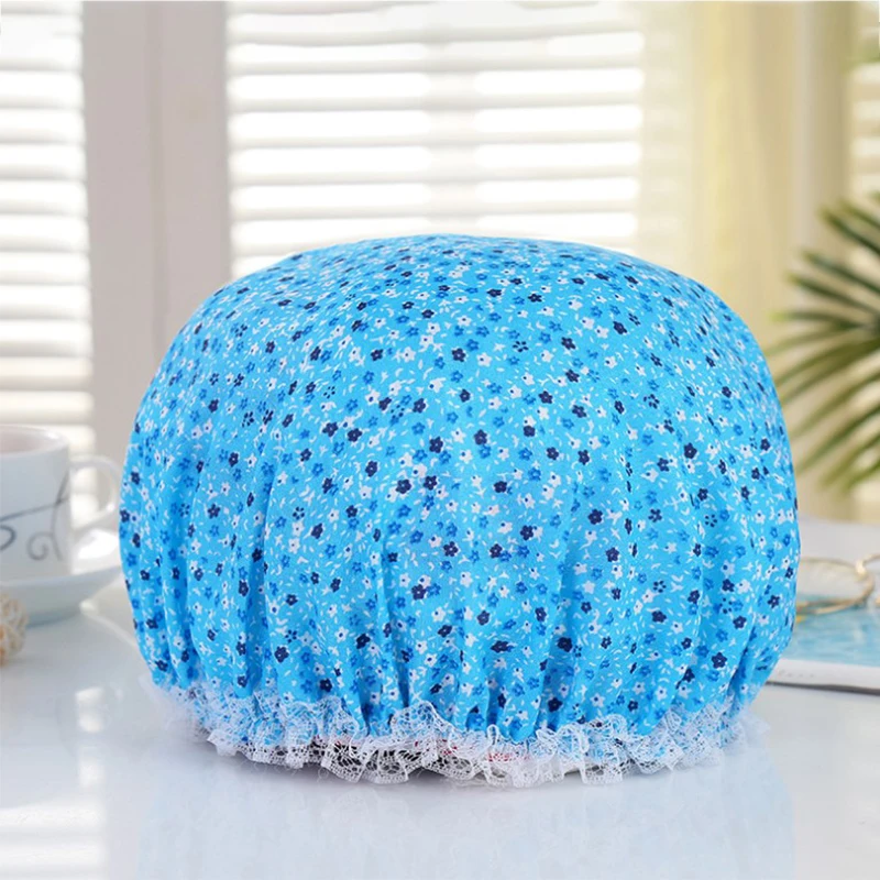 Новая многоразовая водонепроницаемая шапочка для душа эластичная Хлопковая