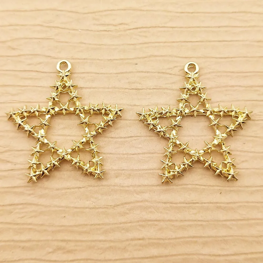 

10pcs 25x28mm star charms for jewelry making crafting cute earring pendant necklace charm bracelet charms diy finding