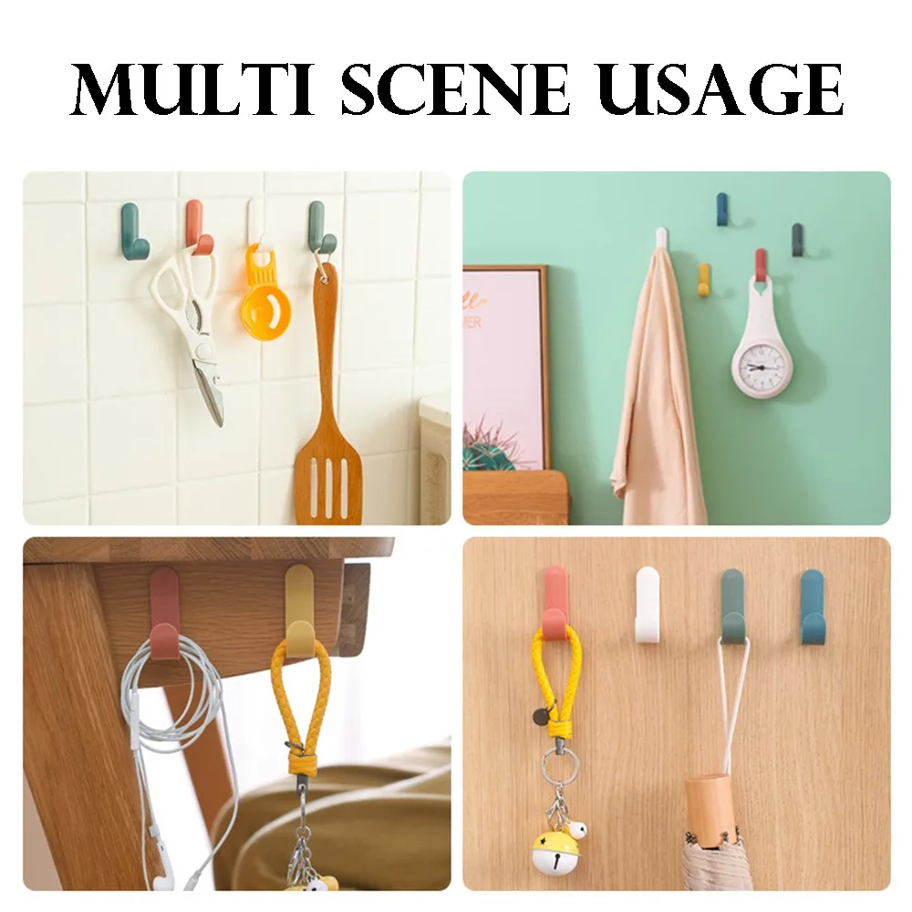 

Nail-free Viscose Hooks Kitchen Seamless Adhesive Hook Hanger Wall Sticker Hanger Hat Rack Key Holder Towel Hook