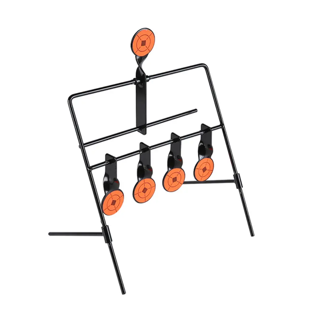 

Metal Resetting Shooting Target Paddle Wind Chime Style Target for Outdoor Shooting Training (Black)